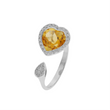 Heart of Gold Sterling Silver Ring for Women