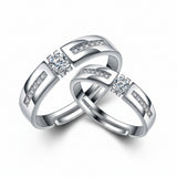 Destiny Bridge Silver Couple Ring 