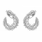 Diamond plated sterling silver earrings for women and girls