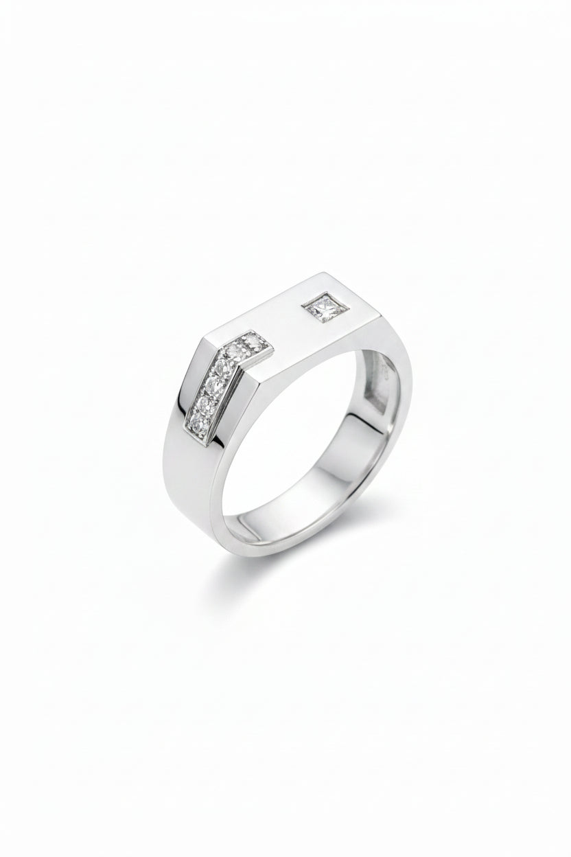 Echelon Silver Ring for Men 