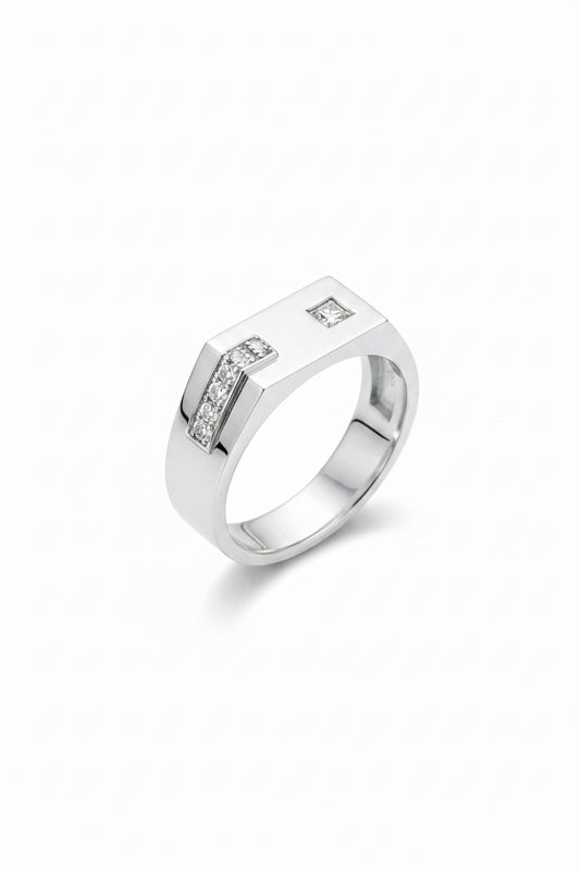 Echelon Silver Ring for Men 