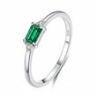 Emerald Aura Silver Ring for Women 