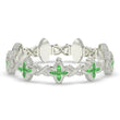 Emerald Fortune Men's Silver Bracelet 