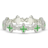 Emerald Fortune Men's Silver Bracelet 