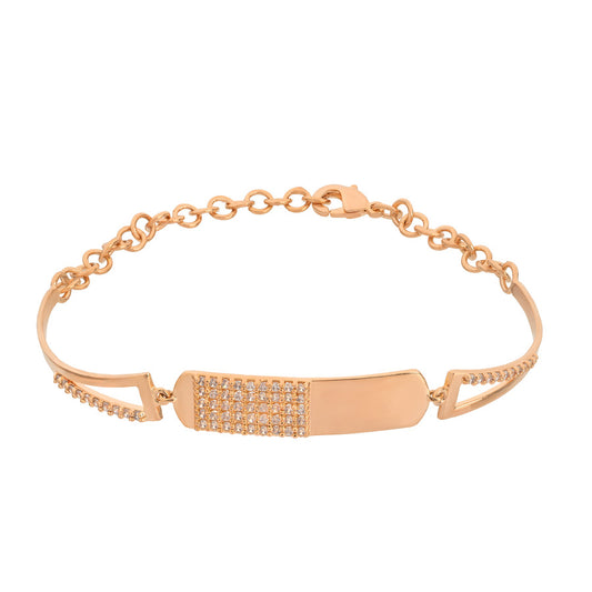 Essence Rose Gold Silver Bracelet For Women