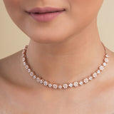 Exclusive women's necklace set in sterling silver, designed to add a touch of glamour to any attire