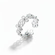 Floral Whisper Silver Ring for Women 