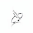 Geometric Grace Band Silver Ring for Women 