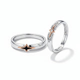 Guiding Star Celestial Silver Couple Ring