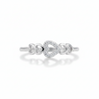 Heart Chain Radiance Silver Ring for Women 