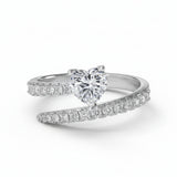 Heart Embrace Luxe Silver Ring for Women 