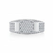 Helix Interlock Silver Ring for Men 