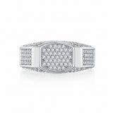 Helix Interlock Silver Ring for Men 