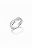 Hexline Silver Ring for Men 