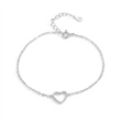 Hollow Heart Silver Anklet for women