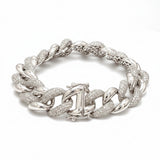 Imperial Baguette Men's Silver Bracelet 