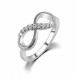 Infinity Sparkle Band Silver Ring for Women 