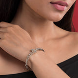 Latest silver chandi ka bracelet design for girls, combining traditional charm with a contemporary twist