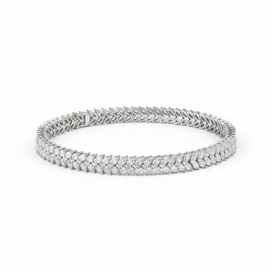 Laurel Ice Tennis Men's Silver Bracelet