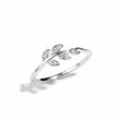 Leaf Whisper Silver Ring for Women