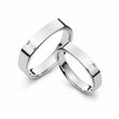 Linear Matching Silver Couple Ring 