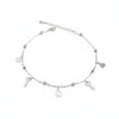 Lock & Key Charm Silver Anklet for women 