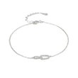 Lover's Knot Silver Anklet for women 