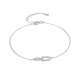 Lover's Knot Silver Anklet for women 