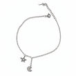 Luna Star Silver Anklet for women 