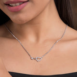 Luxaore Ladies silver neck chain with trendy design and price