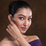 Luxaore Stylish hand chain bracelet for ladies, crafted in sterling silver, combining elegance and trendiness