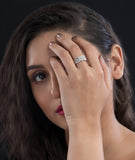 Luxaore ladies Silver Ring Best For Women and girls