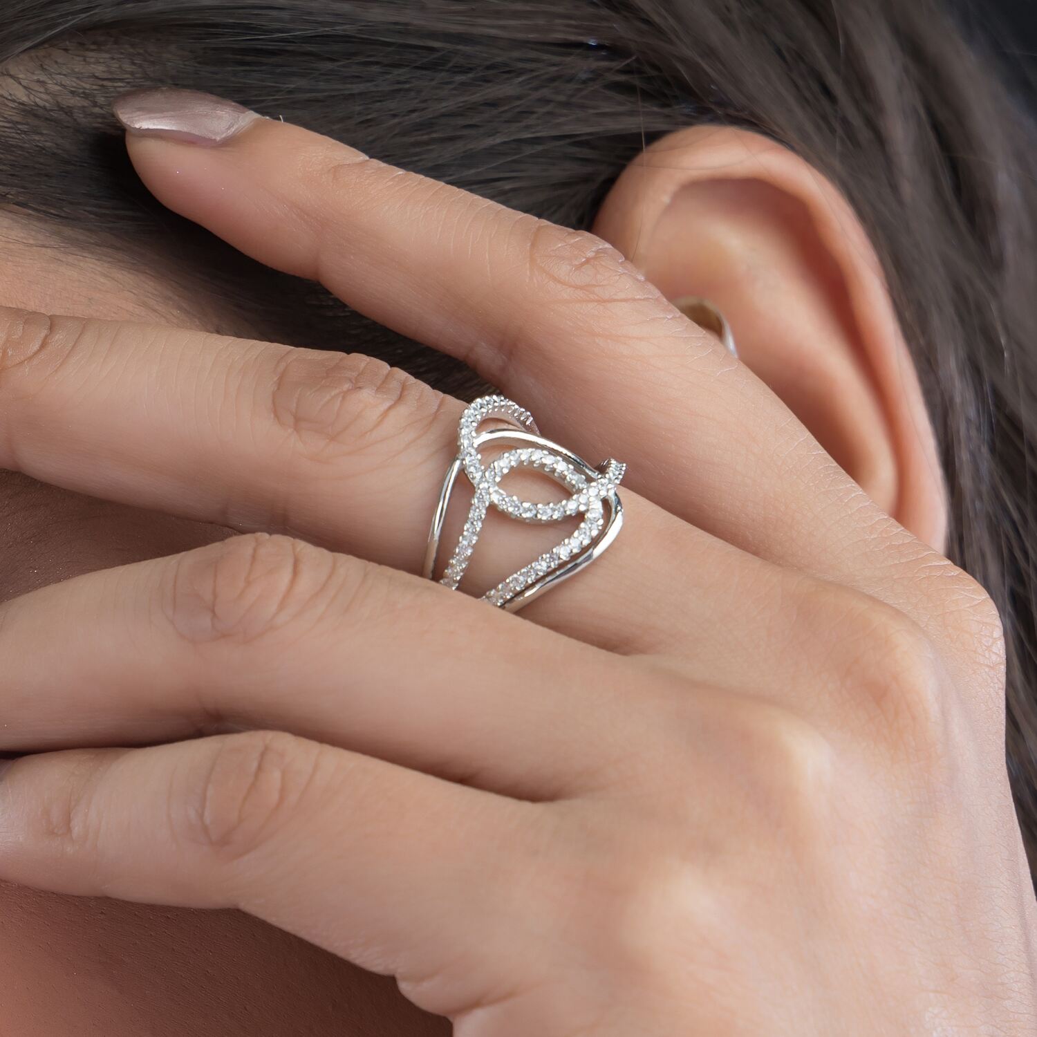 Luxaore silver ring for girls and women 