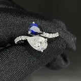 Modern silver ring design for female