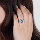 Modern silver ring design for female