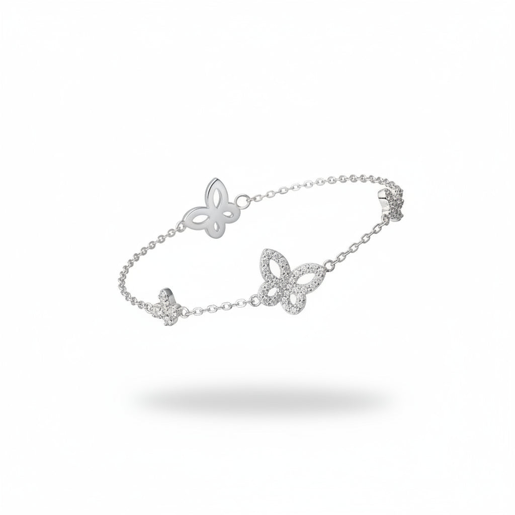 Mariposa Flutter Silver Bracelet For Women 