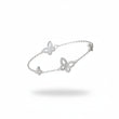 Mariposa Flutter Silver Bracelet For Women 