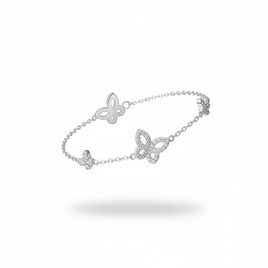 Mariposa Flutter Silver Bracelet For Women 