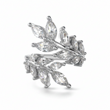Marquise Leaf Symphony Silver Ring for Women 