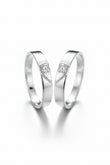 Matching Plain Bands Silver Couple aRing 