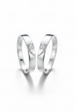 Matching Plain Bands Silver Couple aRing 