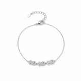 Midnight Dewdrop Silver Bracelet For Women 