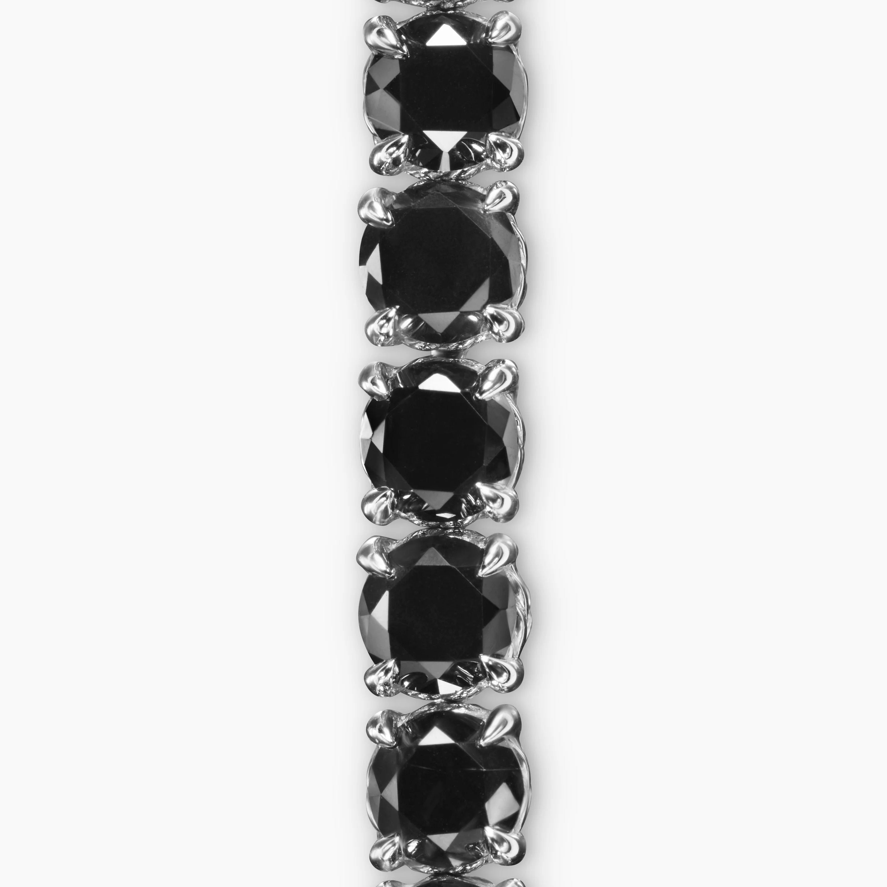 Midnight Onyx Men's Silver Bracelet 01