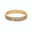 Monaco Textured Men's Silver Bracelet 
