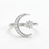 Moonlight Harmony Silver Ring for Women 