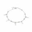 Multi-Key Charm Silver Anklet for women 