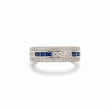 Obsidian Blue Silver Ring for Men 