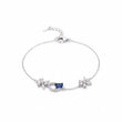 Oceanic Radiant Floral Silver Bracelet For Women
