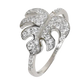 FloraLeaf Zirconia Diamond Silver Ring