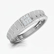 Paradigm Ridge Band Silver Ring for Men